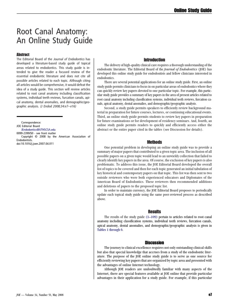 Root Canal Anatomy Tooth Dental Anatomy Free 30day Trial Scribd