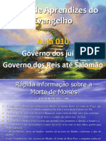 Governo dos juízes Governo dos Reis até Salomão