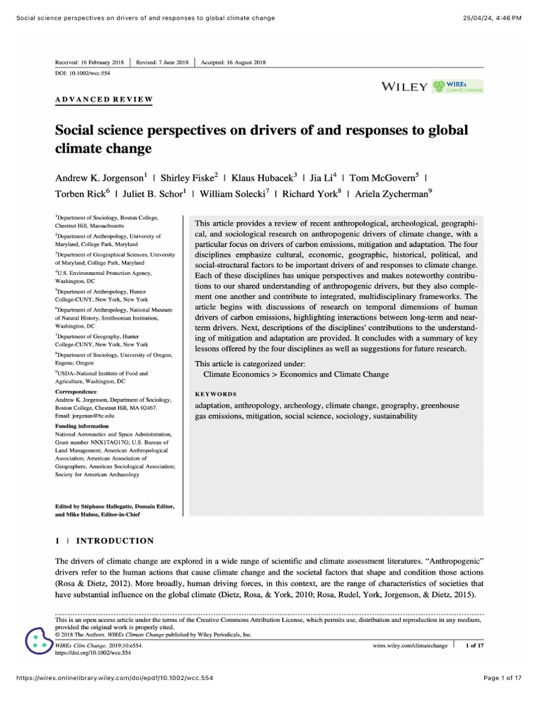 Social Science Insights on Climate Change | PDF | Creative Commons ...