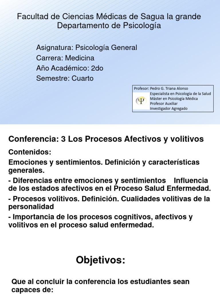 C3 - Procesos Afectivos y Volitivos | PDF | Las emociones | Ansiedad