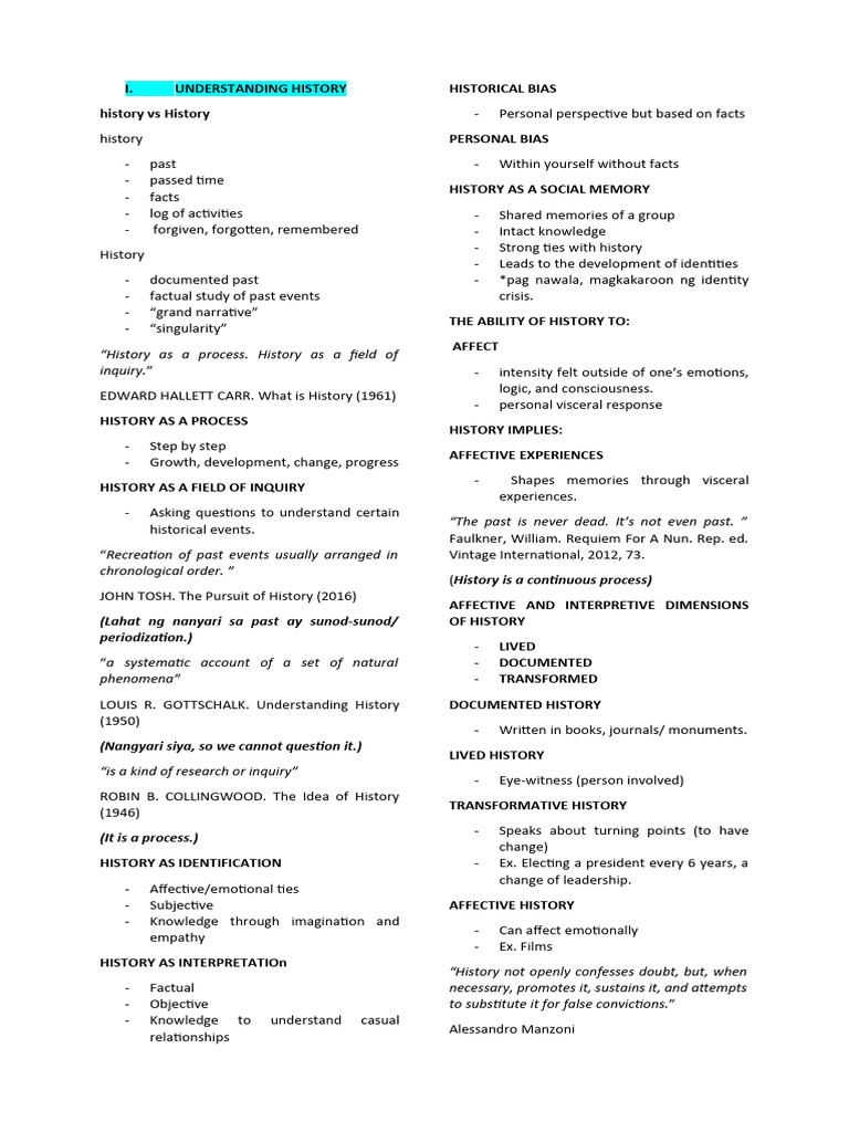 RPH Reviewer | PDF | Primary Sources | Liberal Arts Education
