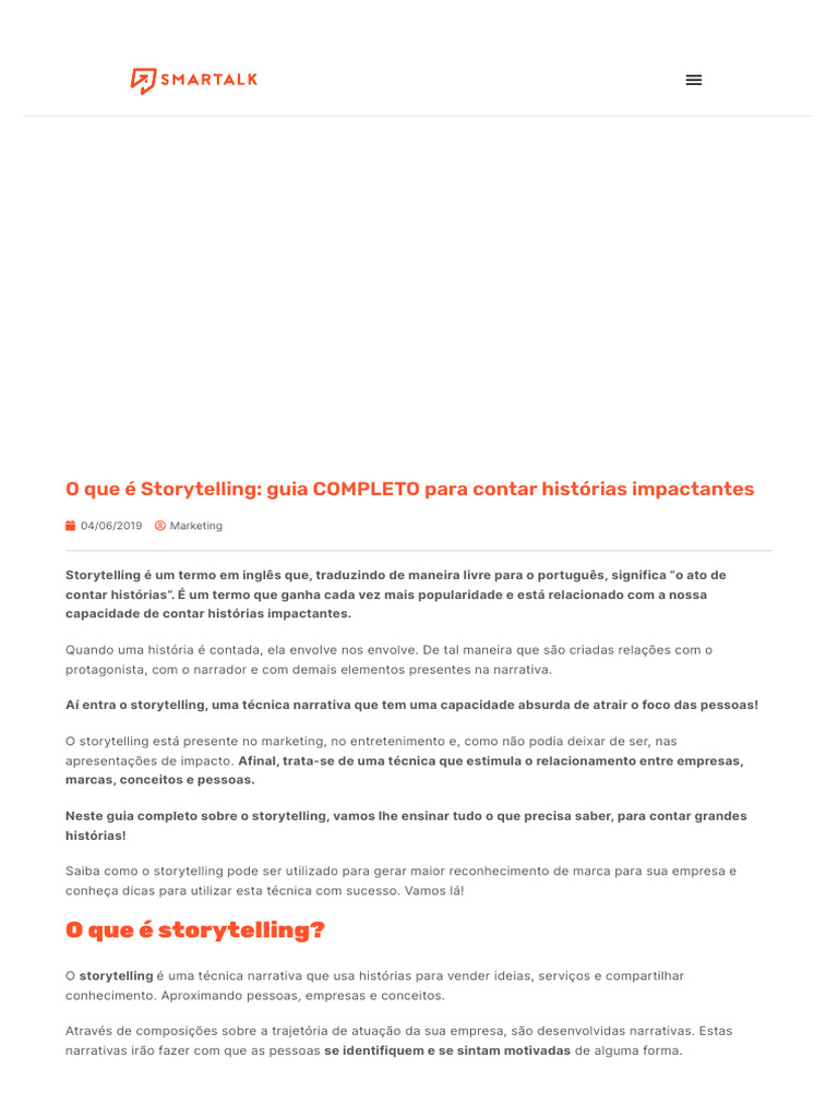 Guia Completo de Storytelling | PDF | Narrativa | Marketing