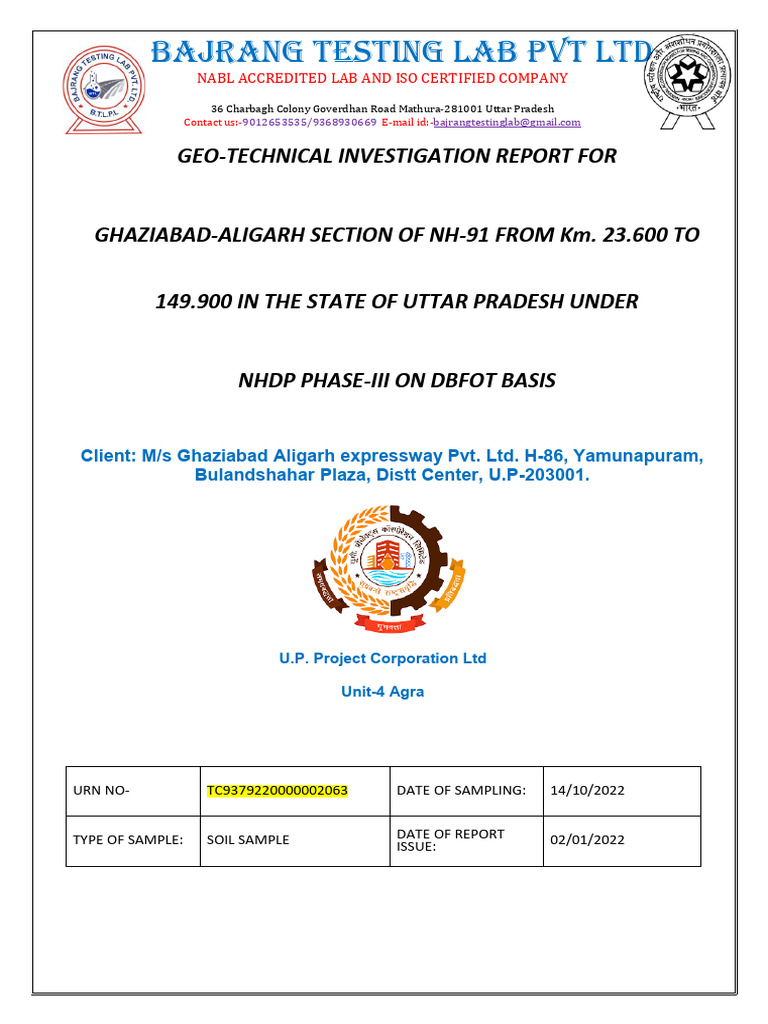 ch-40.608-SBC REPORT | PDF | Geotechnical Engineering | Aquifer