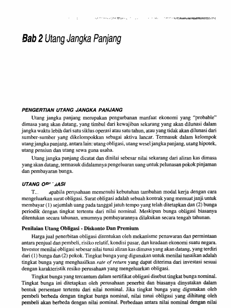 Contoh Soal Akuntansi Keuangan Menengah 2 Tentang Obligasi ...