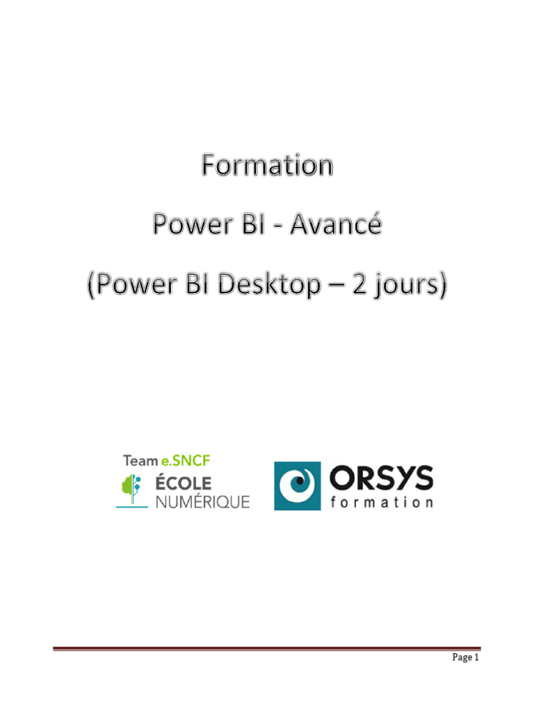 Formation Power BI : Guide Complet | PDF | Microsoft Excel | Application