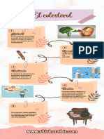 Infografia Tecnicas de Estudio Minimalista Femenino Tonos Pasteles Rosado Marron y Naranja