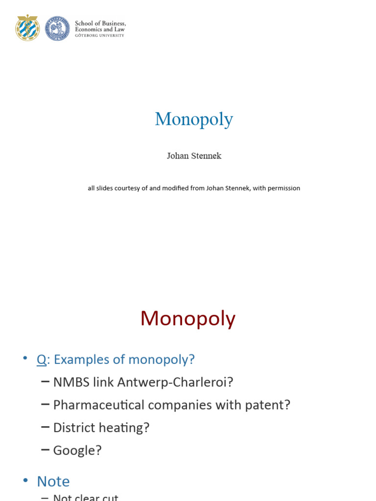 Ch5 Monopoly Pdf Demand Monopoly