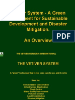 Vetiver System - A Green Investment for Sustainable Development and Disaster Mitigation