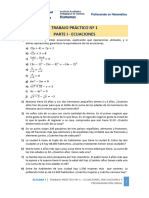 Trabajo Práctico Nº 1 - Ecuaciones, Inecuaciones y Programación Lineal