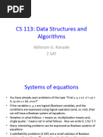 CS 113: Data Structures and Algorithms: Abhiram G. Ranade 2 Sat