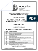 Mathematical Literacy P2 Prep Sept 2022 Memo Eng & Afr