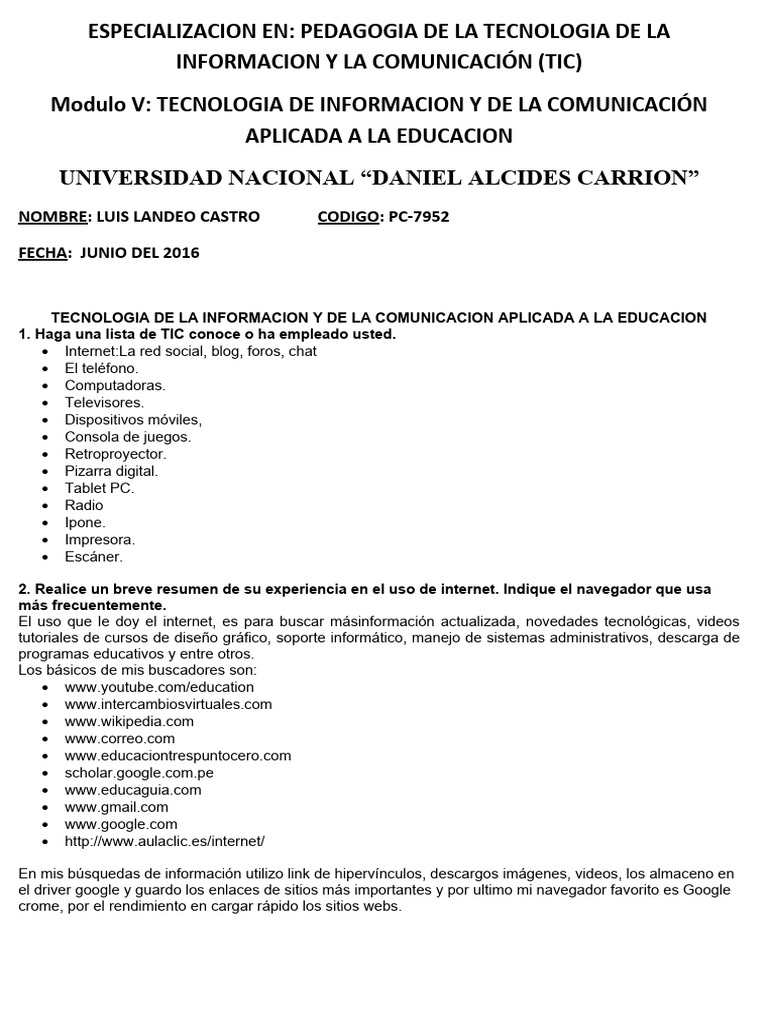 TIC en Educación: Guía para Docentes | PDF | Tecnología de información ...