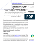 Does Environmental Social and Governance Performance Affect Financial Risk Disclosure Evidence From European ESG Companies
