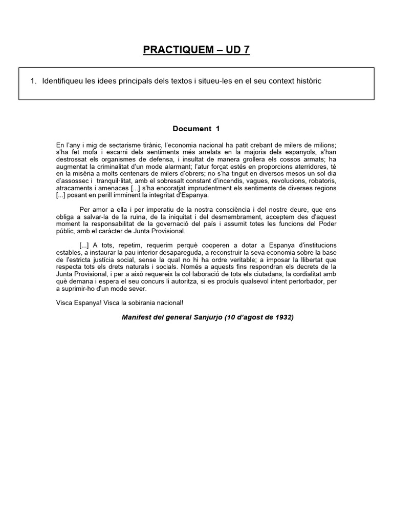 Practiquem - (UD 7) | PDF