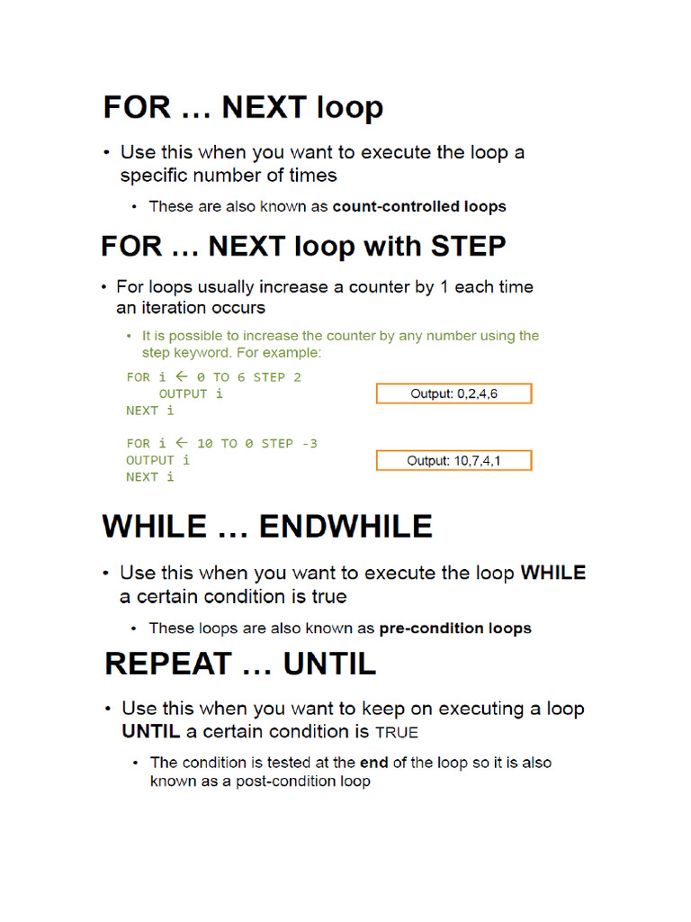 LOOPS_PSEUDOCODE | PDF