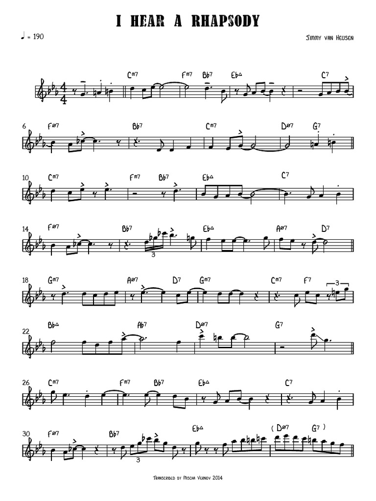 I Hear A Rhapsody (Coltrane) | PDF
