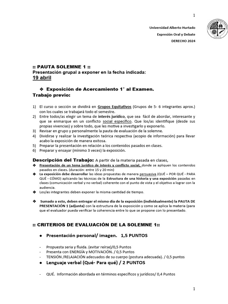 Pauta solemne 1 derecho sec 2 2025 pdf