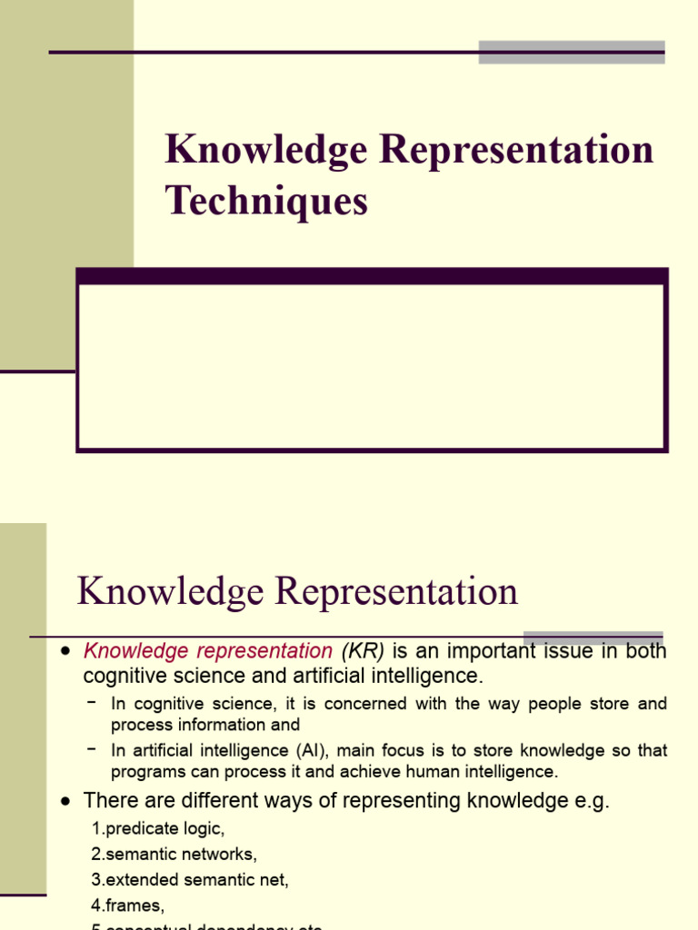 Knowledge Representation | PDF | Knowledge Representation And Reasoning ...