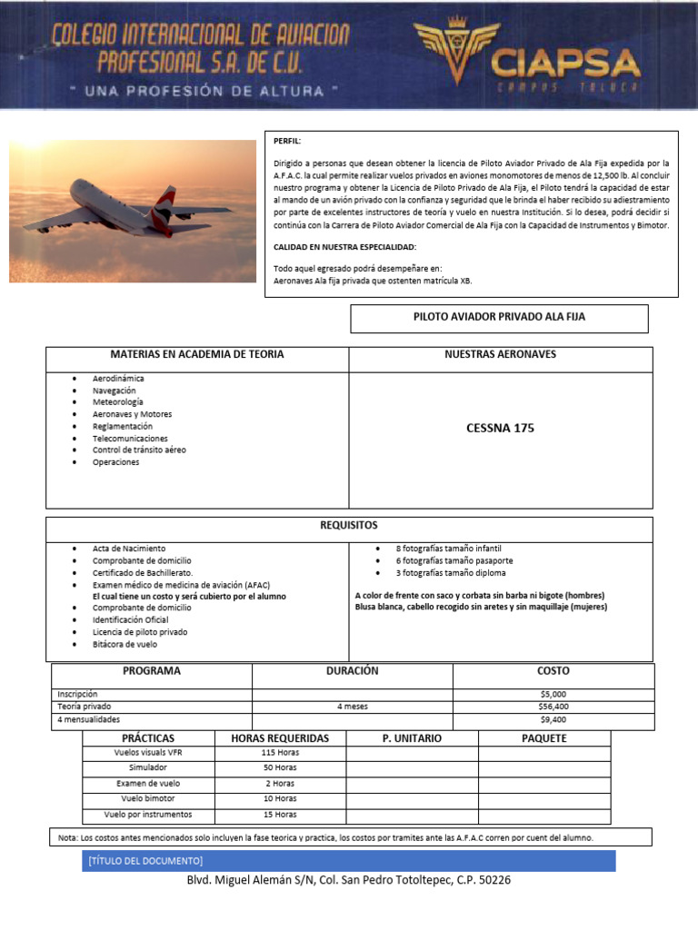 Brochure Comercial Ala Rotativa | PDF | Avión | Aviación