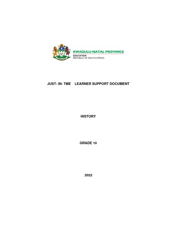 Final Gr. 10 Learner Support Document 22 | PDF | Reign Of Terror