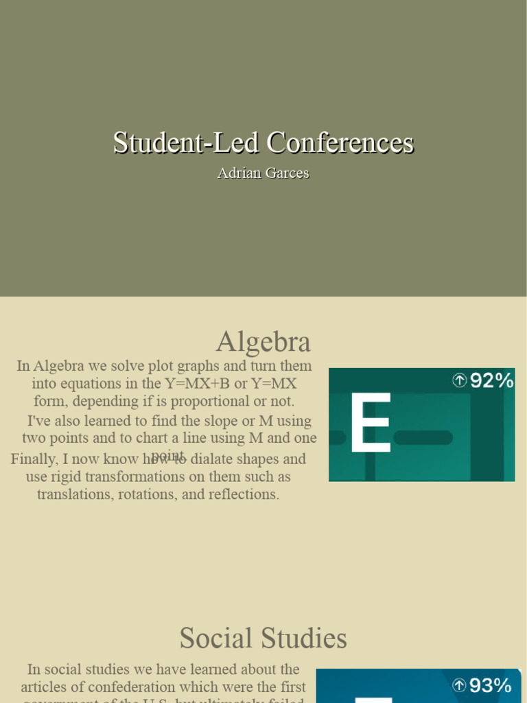Student-Led Conference Highlights | PDF
