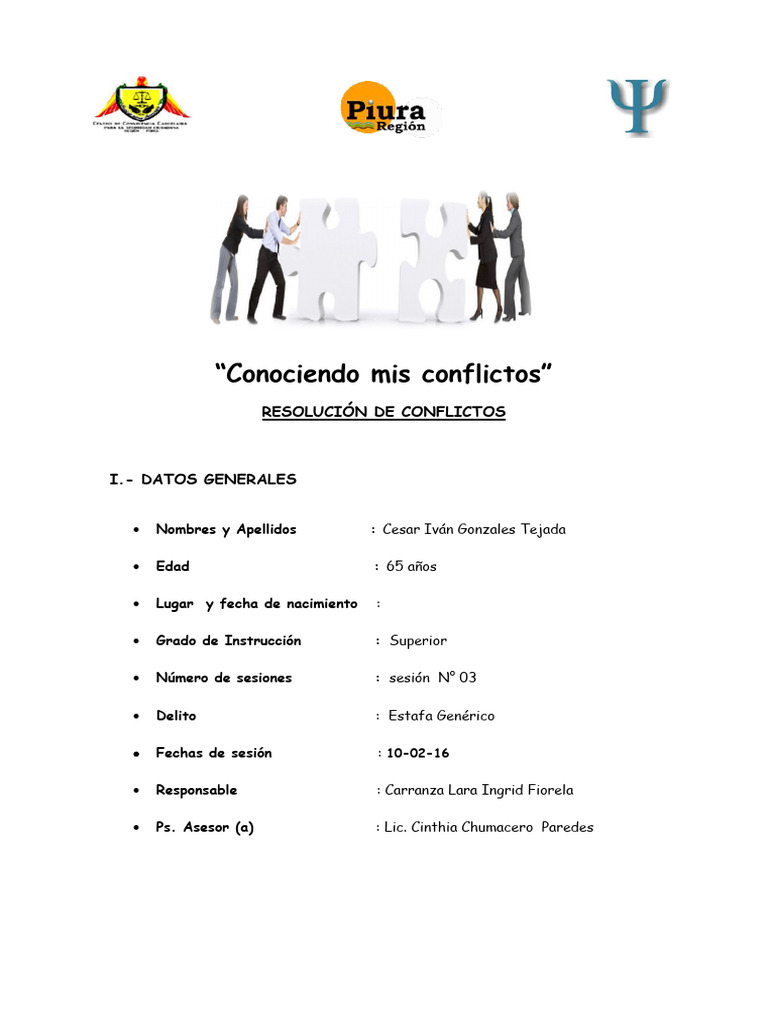 SESION 02 Resolucion de Conflictos | PDF | Las emociones | Ciencia ...