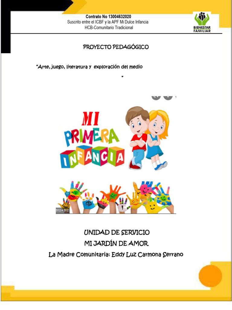 Propuesta Pedagógica para Primera Infancia | PDF | Educación de la ...