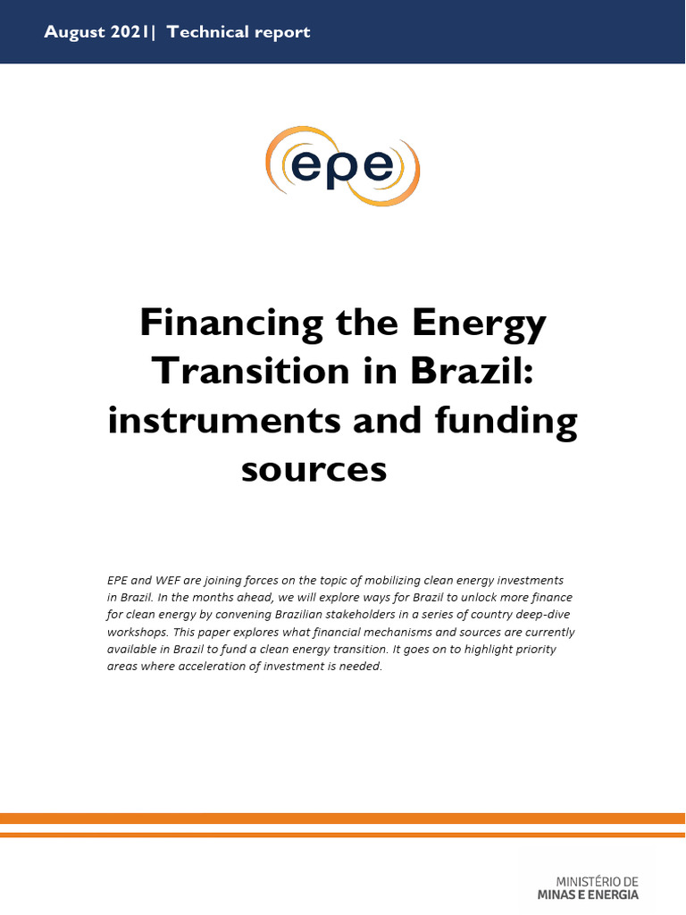 2021 EPE Financing The Energy Transition in Brazil - Instruments and ...