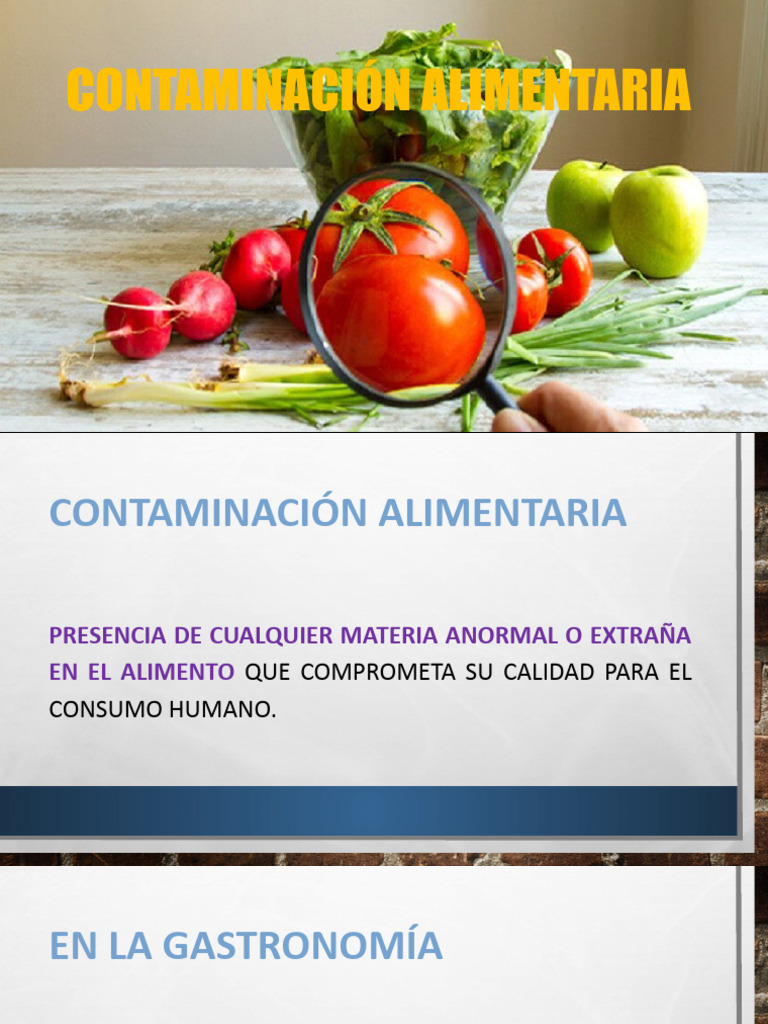 Tipos de Contaminación Alimentaria | PDF | Alimentos | Contaminación