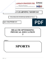 Sports: Grade 11 Learning Module