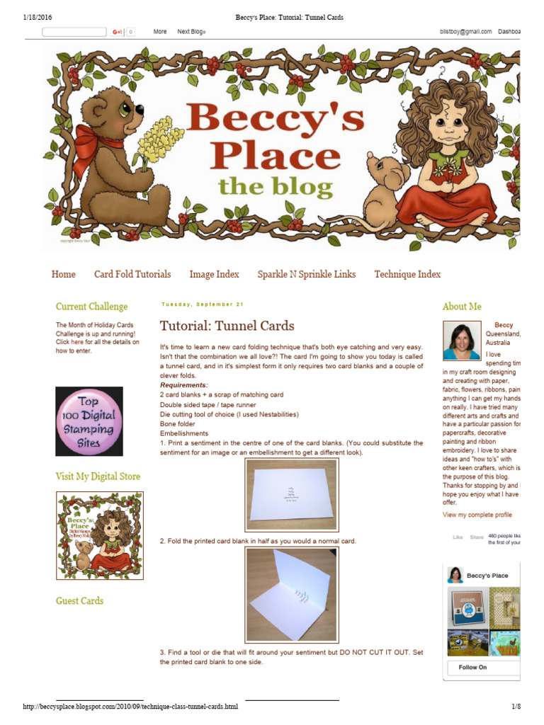 Beccy's Tunnel Card Tutorial | PDF
