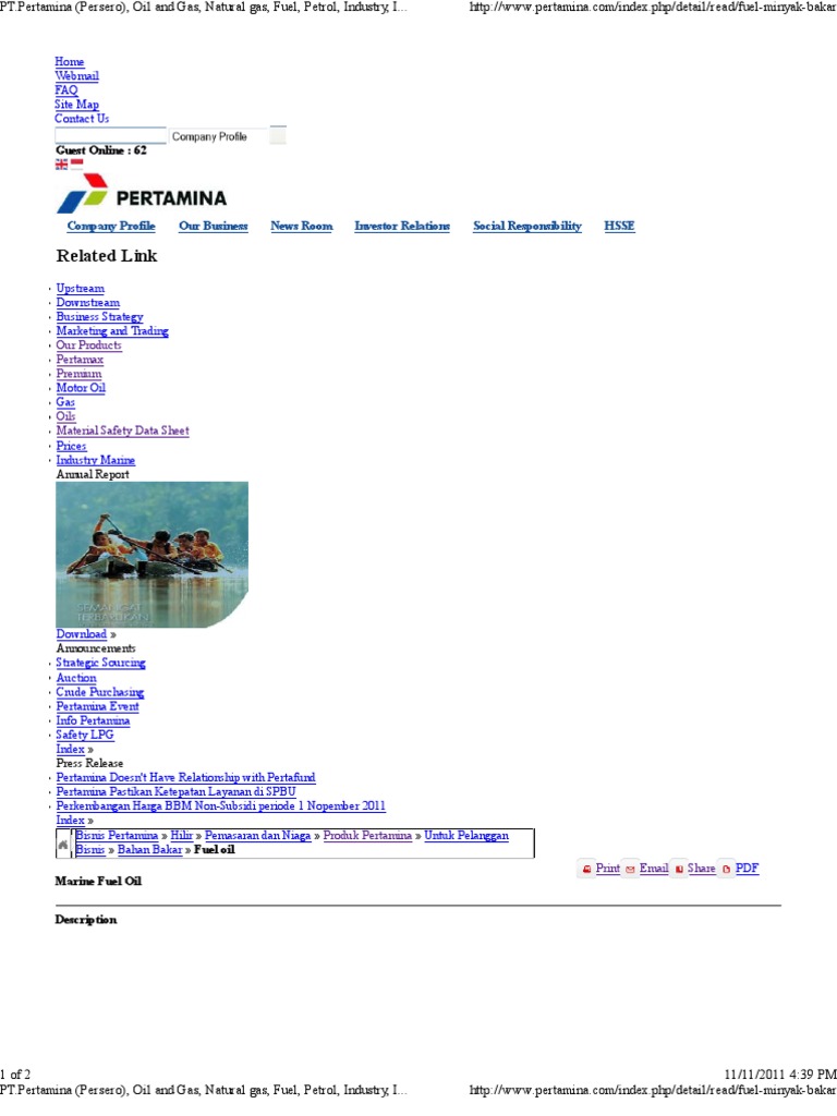 Marine Fuel Oil (MFO) Specifications | PDF | Business | Technology ...