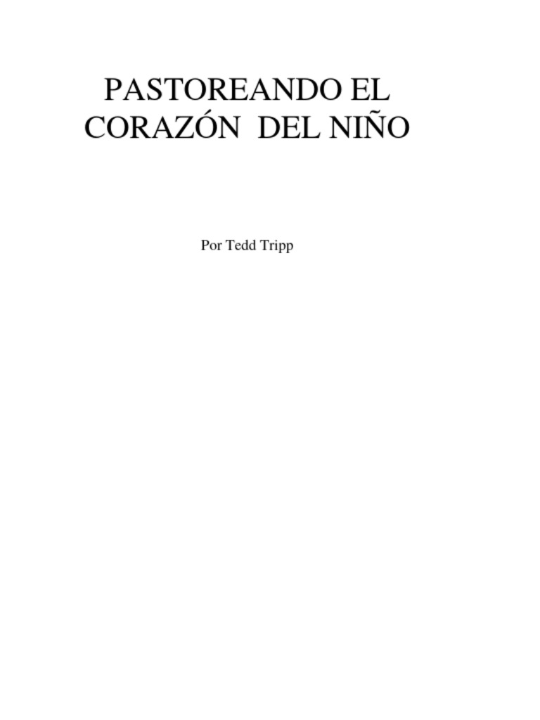 Tedd Tripp Libro Parte 1 | PDF | Dios | Comportamiento