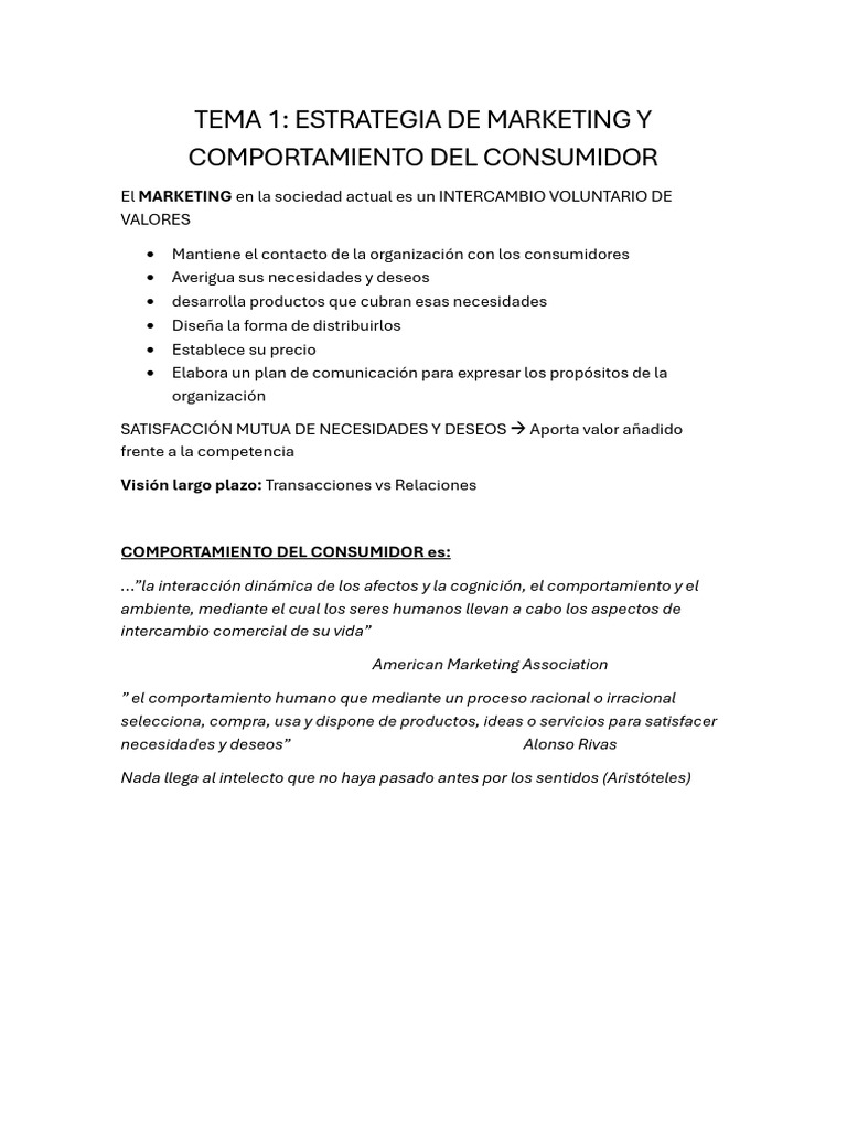 Estrategias de Marketing y Comportamiento del Consumidor | PDF ...