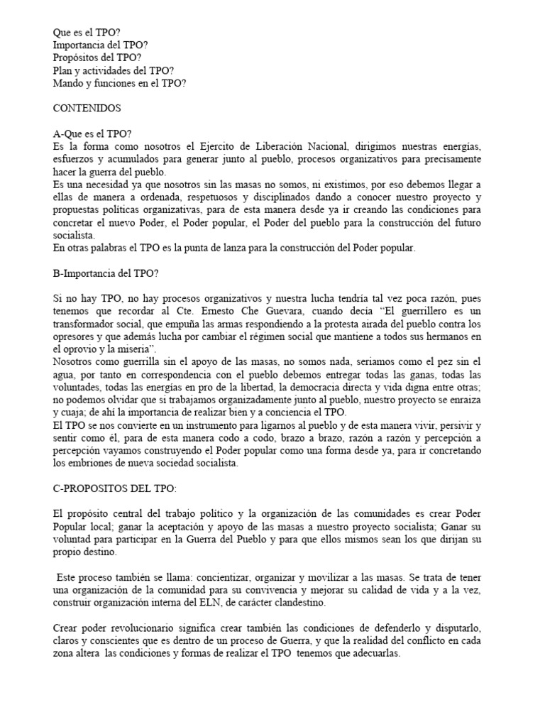 Que Es El TPO | Descargar gratis PDF | Crímenes | Crimen y violencia