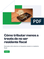 Como Tributar Menos A Traves de No Ser Residente Fiscal