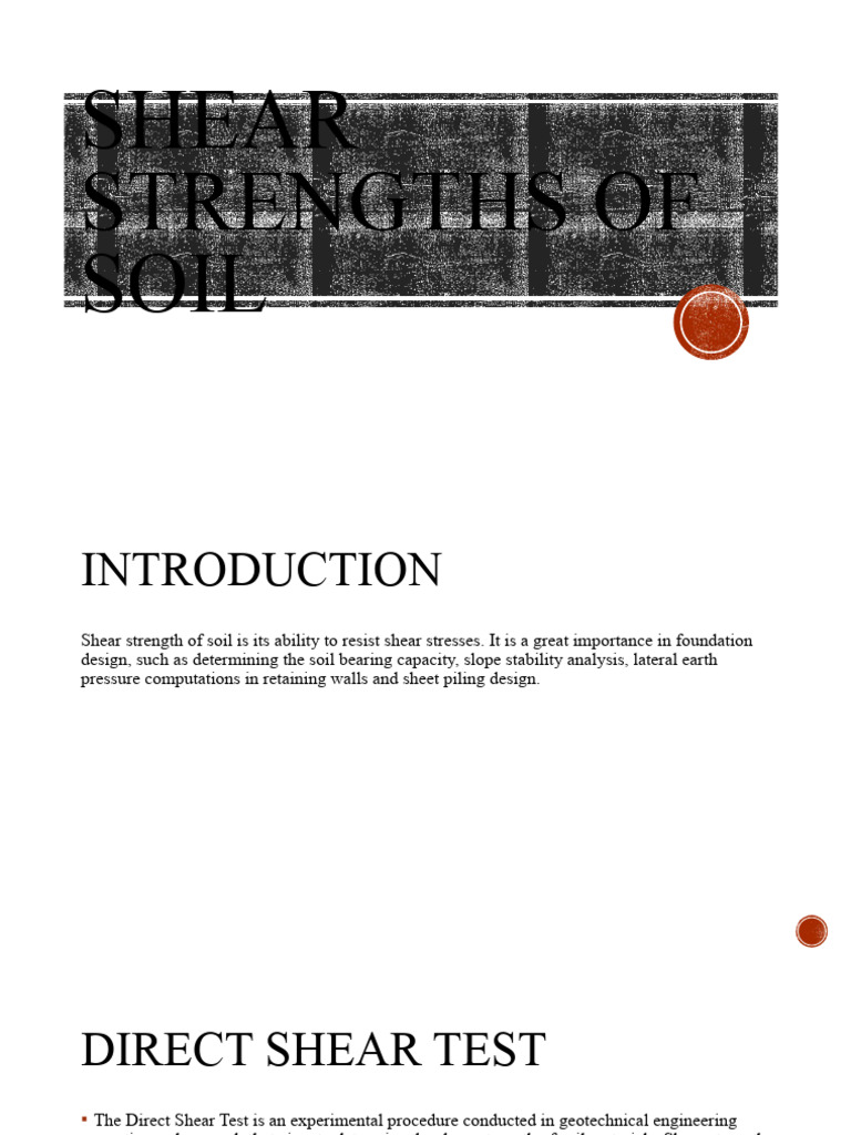 Shear Strength Testing of Soils | PDF | Strength Of Materials | Stress ...