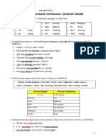 EXAM 1 Present-Simple-Continuous ANSWERS