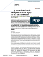 Long Term Clinical Result of Implant Induced Injury On The Adjacent Tooth