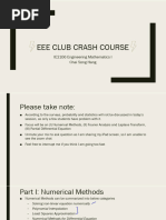 IE2106 Engineering Math I Crash Course