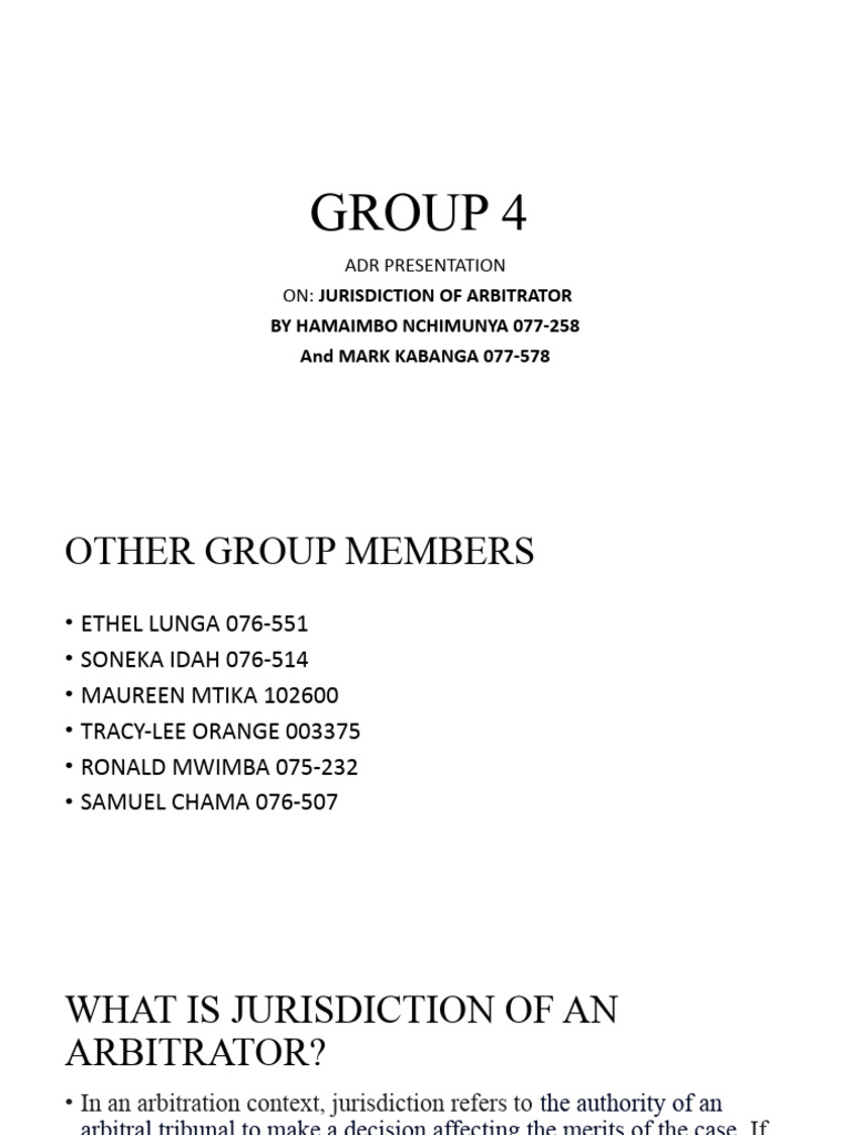 Understanding Arbitrator Jurisdiction | PDF | Arbitration | Arbitral ...