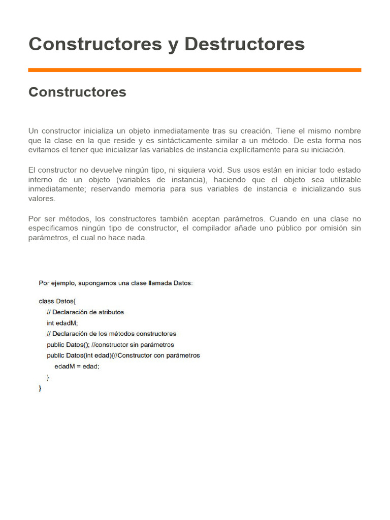 Constructores y Destructores en Java | PDF | Informática | Arte