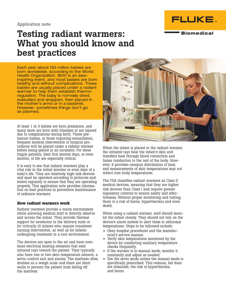 Radiant Warmer Testing Best Practices | PDF | Medical Device | Patient