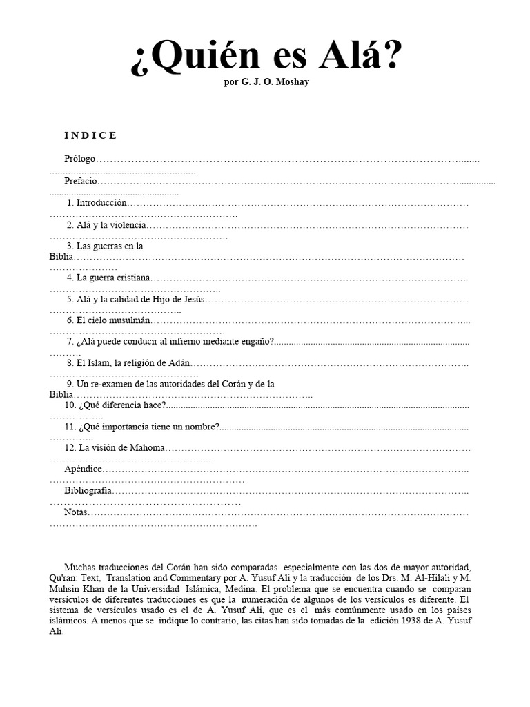 Quién Es Alá PDF Corán Islam