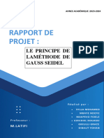 Rapport de Projet:: Le Principe de Laméthode de Gauss Seidel