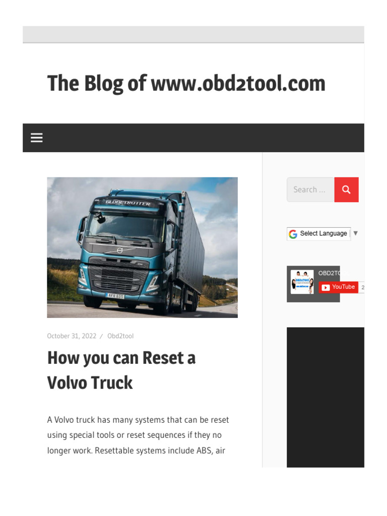 Reset Procedures for Volvo Trucks | PDF | Anti Lock Braking System | Truck