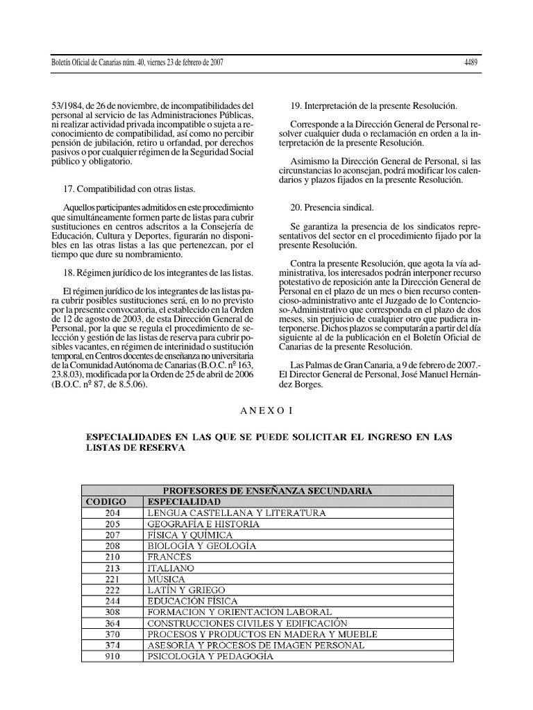 Boc 2007 040 Anexo 4489 4512 | PDF | Gobierno
