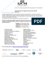 CALL FOR PAPERS International Journal of Computer Science Issues (IJCSI) - Volume 9, Issue 1 - January 2012 Issue