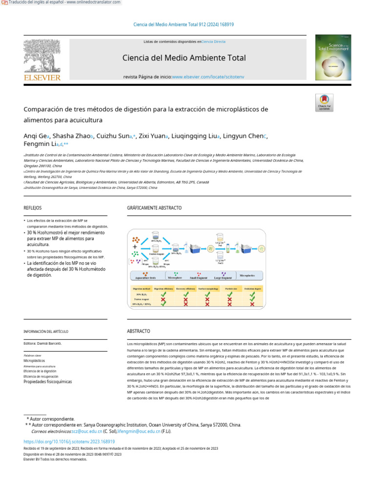 Isolation and identification of microplastics in infant formulas – a