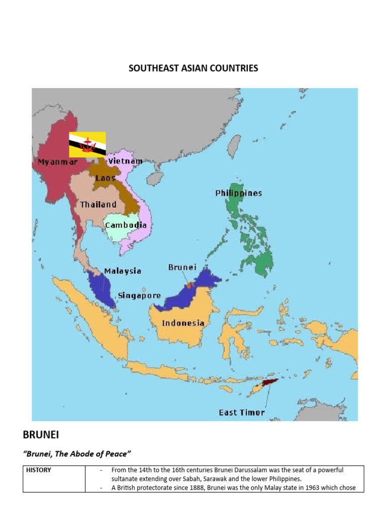 Southeast Asian Countries Overview | PDF | Cambodia | Brunei